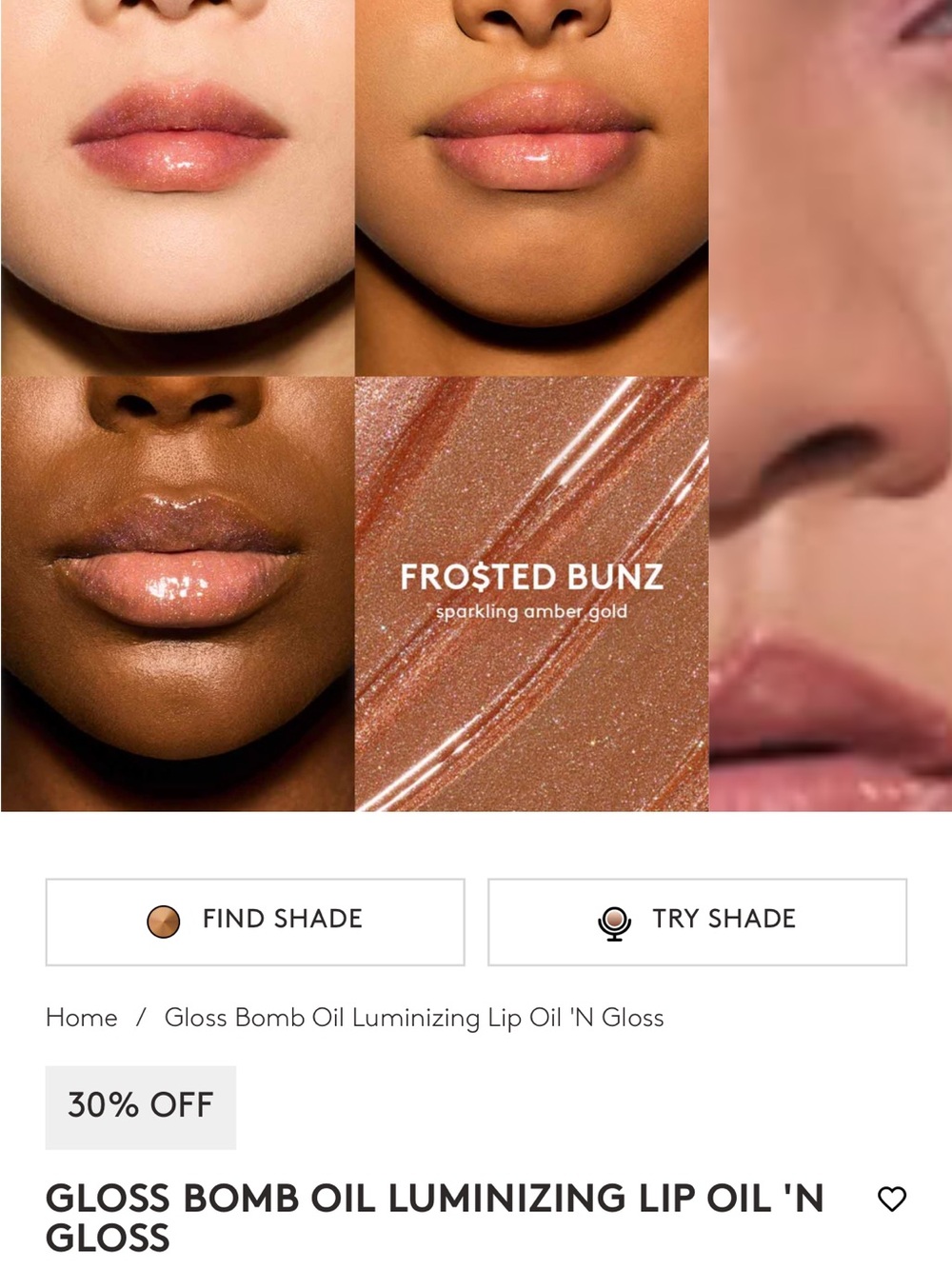 Fenty Beauty Gloss Bomb Oil Luminizing Lip Oil- frosted Bunz - Picture 2 of 5